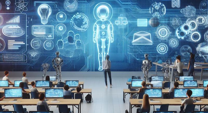 KI im Klassenzimmer (Foto: KI-generiert mit Microsoft Bing)