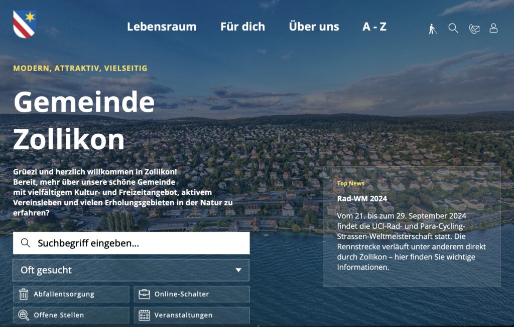 Die neue Website der Gemeinde