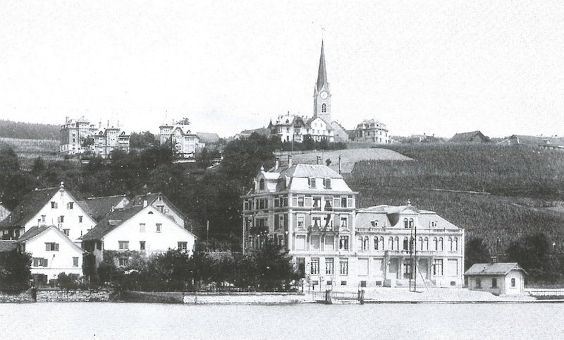 Hotel Casino um 1899, hinten die reformierte Kirche