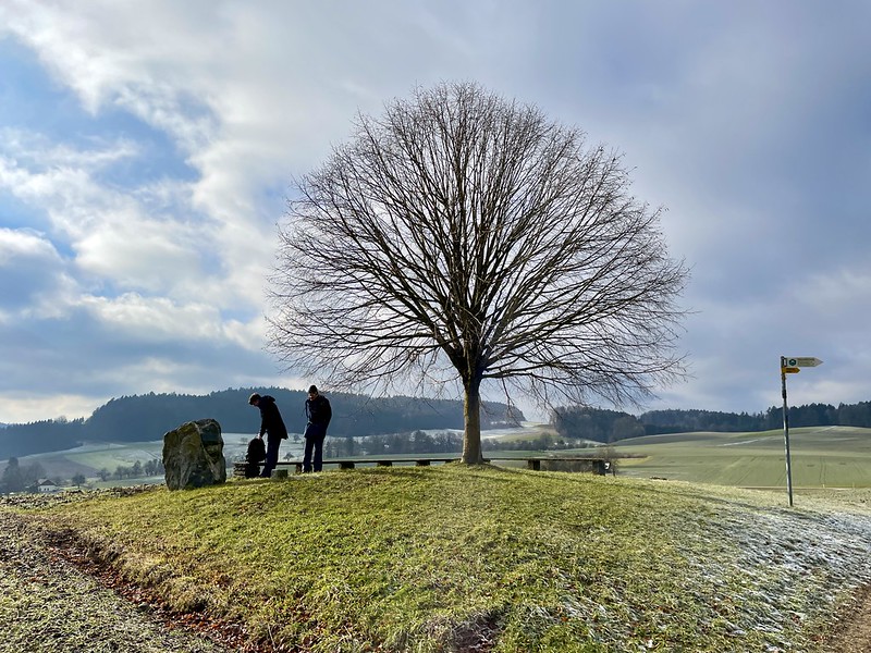 Ort mit Aussicht – die Huggenberger-Gedenkstätte nah Bewangen