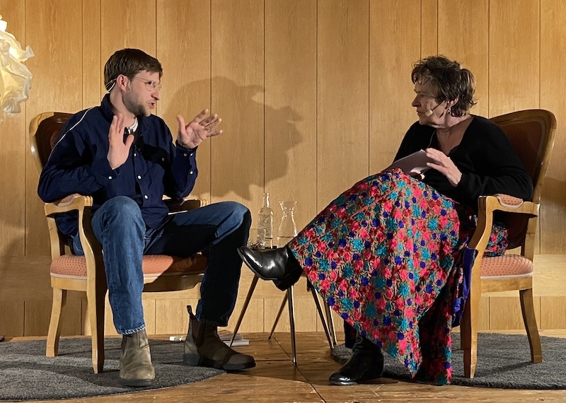 Barbara Lukesch im Gespräch mit Bruno Heller (Foto/Video: ZN)
