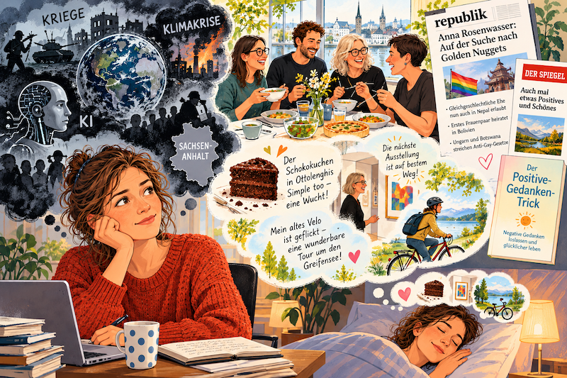 Lichtblicke am düsteren Himmel (Illustration KI-generiert)